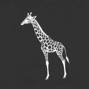 White Ink Giraffe Tattoo