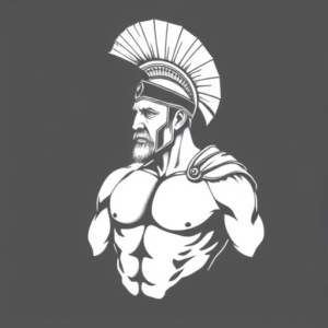 White Ink Gladiator Tattoo