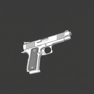 White Ink Glock Tattoo