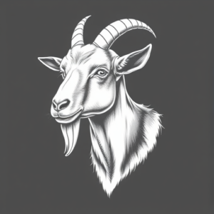 White Ink Goat Tattoo