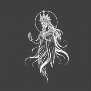White Ink Goddess Tattoo