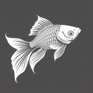White Ink Goldfish Tattoo