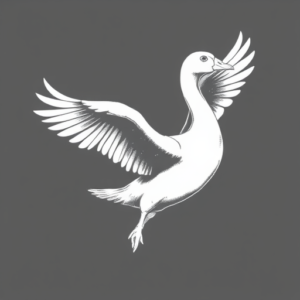 White Ink Goose Tattoo