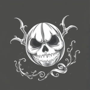 White Ink Halloween Tattoo