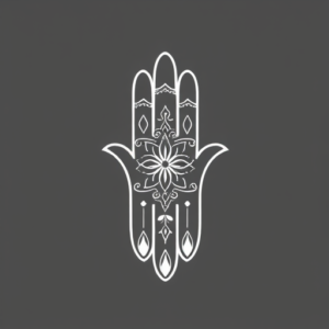 White Ink Hamsa Tattoo