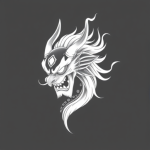 White Ink Hannya Tattoo