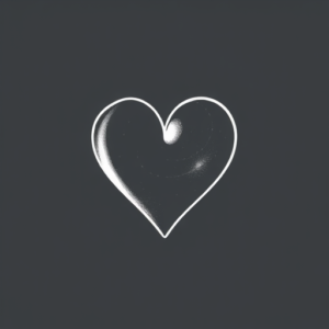 White Ink Heart Tattoo