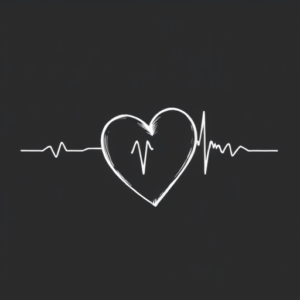 White Ink Heartbeat Tattoo