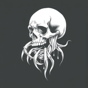 White Ink Horror Tattoo