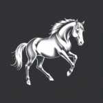 White Ink Horse Tattoo