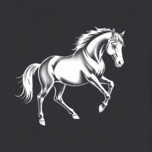 White Ink Horse Tattoo