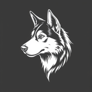 White Ink Husky Tattoo