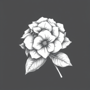 White Ink Hydrangea Tattoo