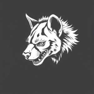 White Ink Hyena Tattoo