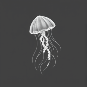 White Ink Jellyfish Tattoo