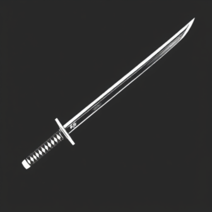 White Ink Katana Tattoo