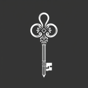 White Ink Key Tattoo