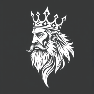 White Ink King Tattoo