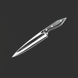 White Ink Knife Tattoo