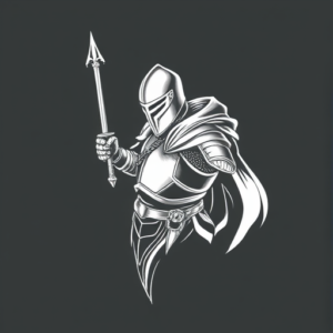 White Ink Knight Tattoo