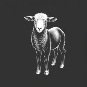 White Ink Lamb Tattoo