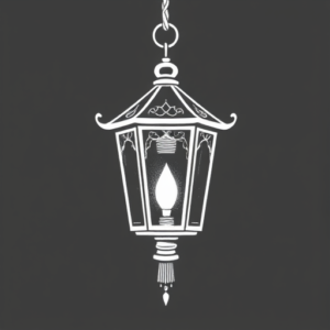 White Ink Lantern Tattoo