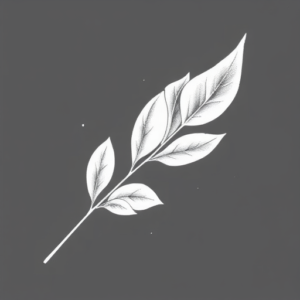 White Ink Leaf Tattoo