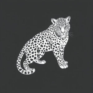 White Ink Leopard Tattoo