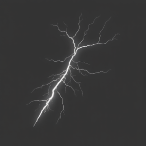 White Ink Lightning Tattoo