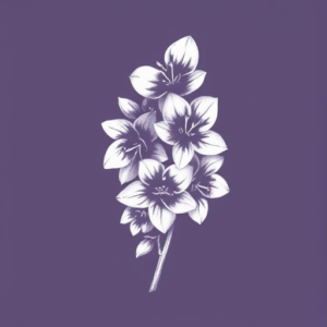 White Ink Lilac Tattoo