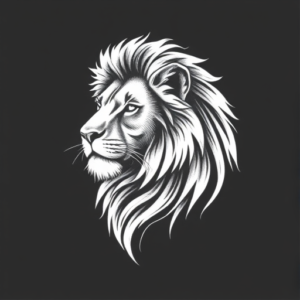 White Ink Lion Tattoo