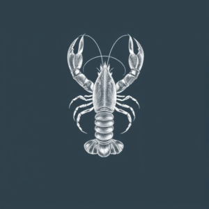 White Ink Lobster Tattoo