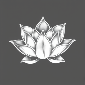 White Ink Lotus Tattoo