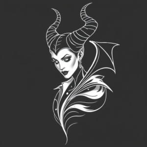 White Ink Maleficent Tattoo