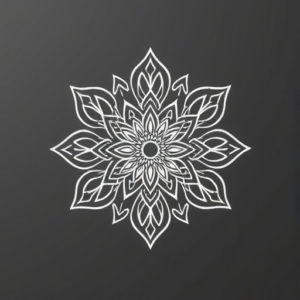 White Ink Mandala Tattoo