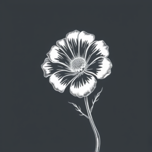 White Ink Marigold Tattoo