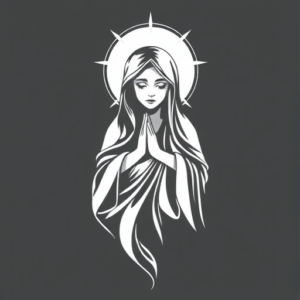 White Ink Mary Tattoo