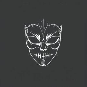 White Ink Mask Tattoo