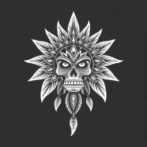 White Ink Mictlantecuhtli Tattoo