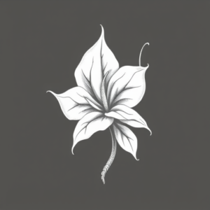 White Ink Monstera Tattoo