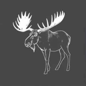 White Ink Moose Tattoo