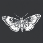 White Ink Moth Tattoo
