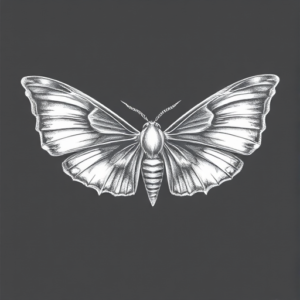 White Ink Mothman Tattoo