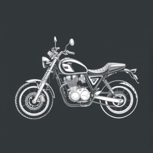 White Ink Motorcycle Tattoo