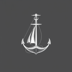 White Ink Nautical Tattoo