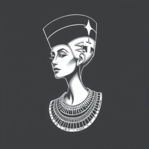 White Ink Nefertiti Tattoo