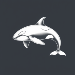 White Ink Orca Tattoo