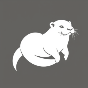 White Ink Otter Tattoo