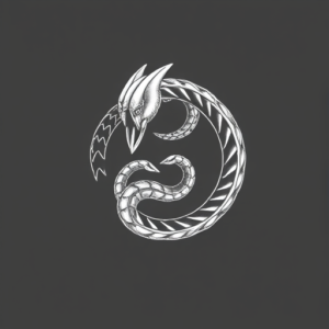 White Ink Ouroboros Tattoo