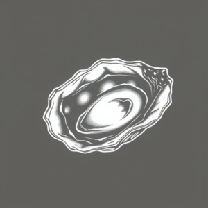 White Ink Oyster Tattoo